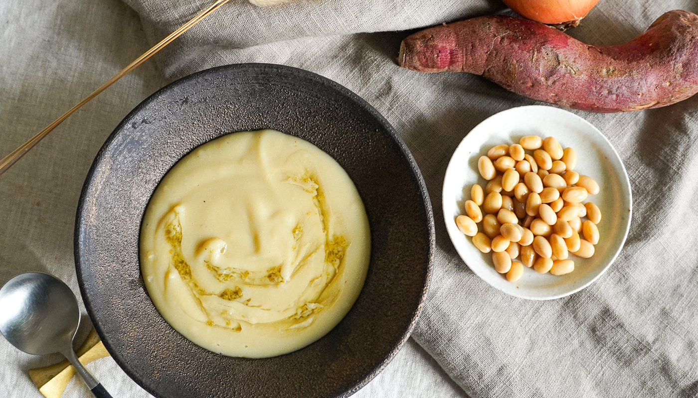 週1回からはじめる新・食習慣　ヴェルヌ華子の「プラントベース」レシピ ⑥さつまいもと大豆のスープ