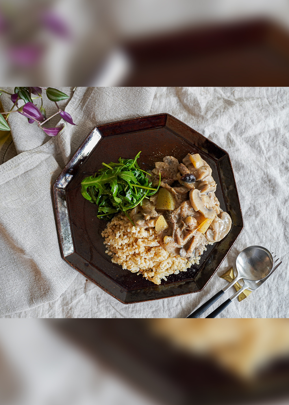週1回からはじめる新・食習慣　ヴェルヌ華子の「プラントベース」レシピ ⑦　キノコのストロガノフ