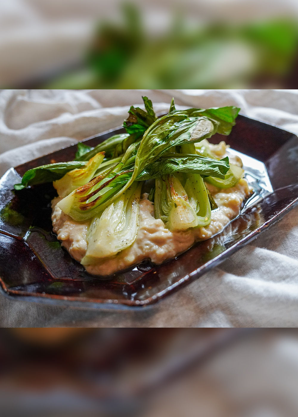 週1回からはじめる新・食習慣ヴェルヌ華子の「プラントベース」レシピ㉕ 青梗菜のグリル、大豆クリーム添え